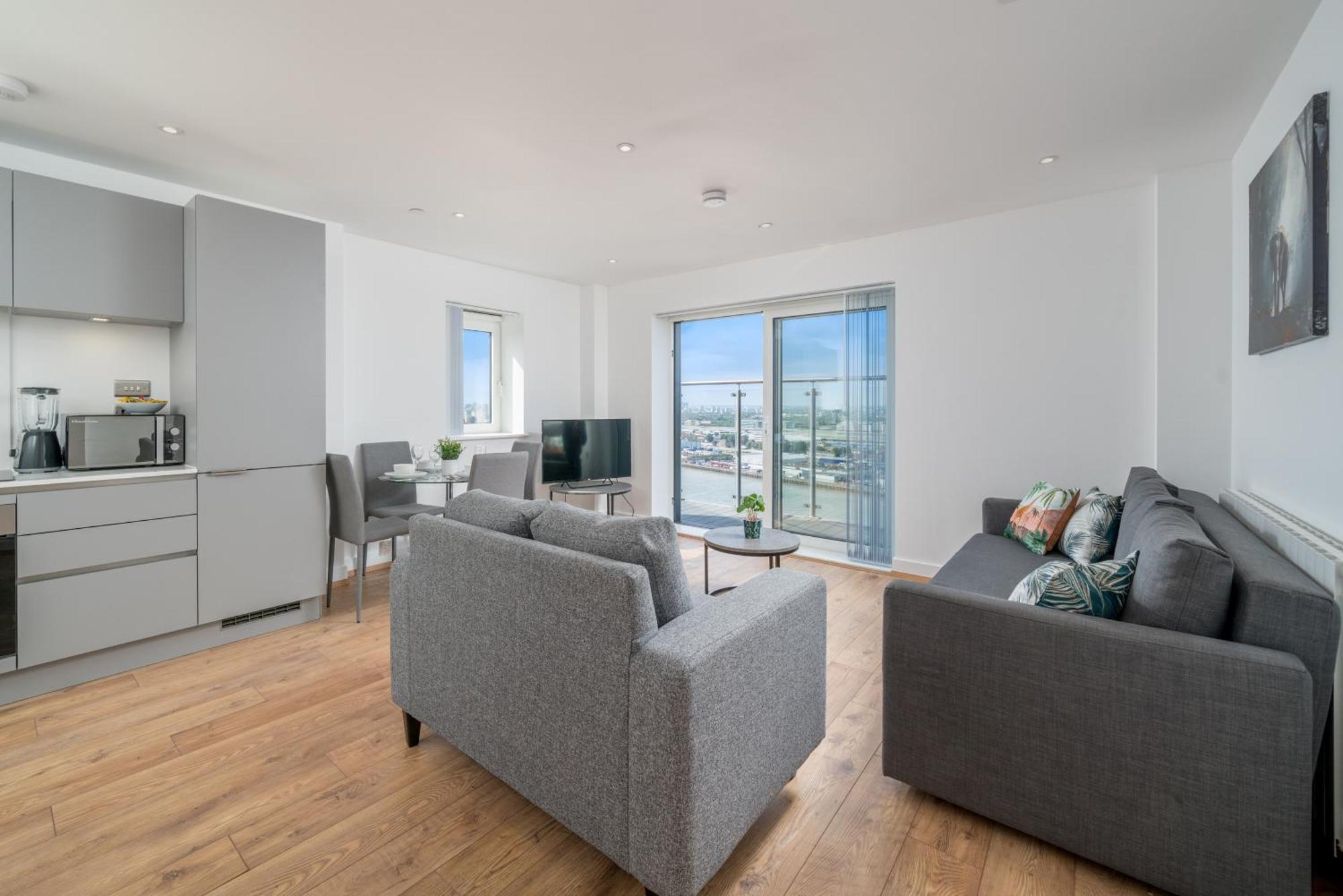 Skyvillion - London River Thames Top Floor Apartments By Woolwich Ferry, Mins To London Excel, O2 Arena , London City Airport With Parking المظهر الخارجي الصورة