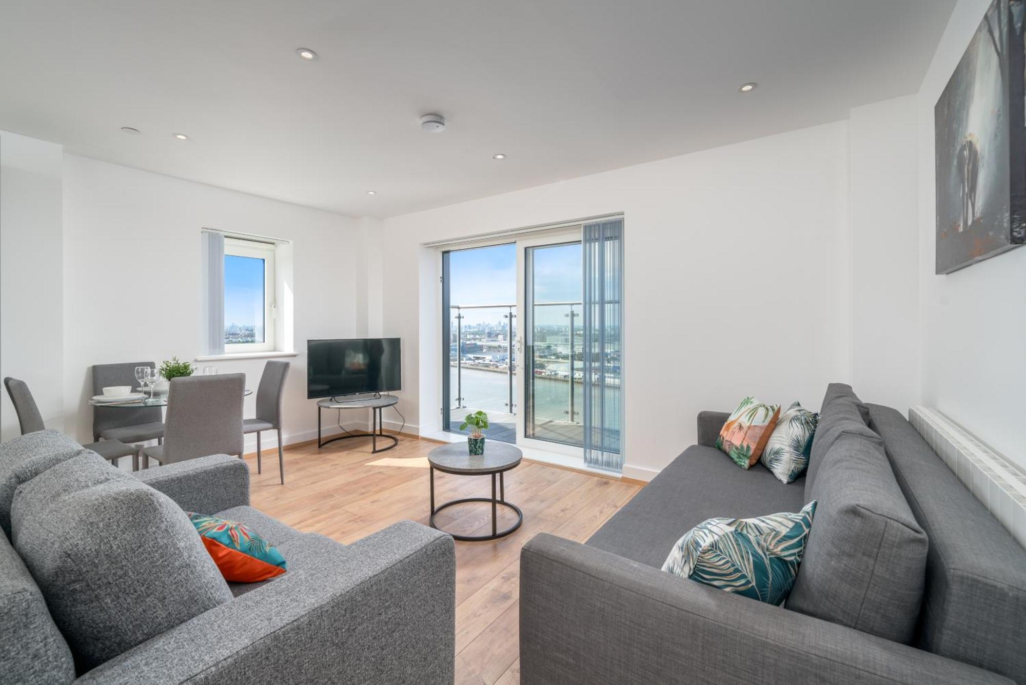 Skyvillion - London River Thames Top Floor Apartments By Woolwich Ferry, Mins To London Excel, O2 Arena , London City Airport With Parking المظهر الخارجي الصورة